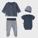organicera organic 4 pcs newborn set indigo