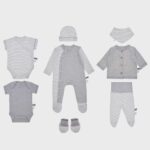 organicera organic 9 pcs newborn set grey