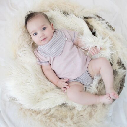 organicera organic baby bib rose