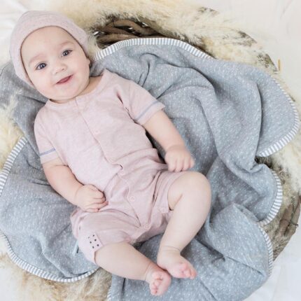 organicera organic baby blanket grey