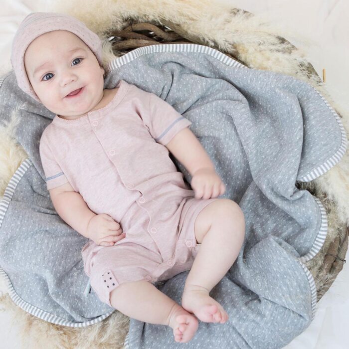 organicera organic baby blanket grey