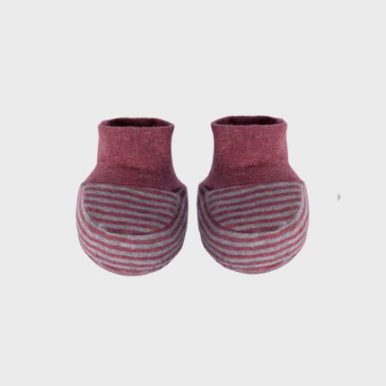 organicera organic baby booties bordeaux