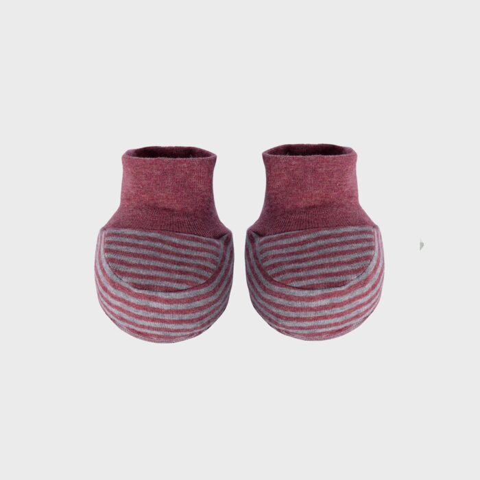 organicera organic baby booties bordeaux