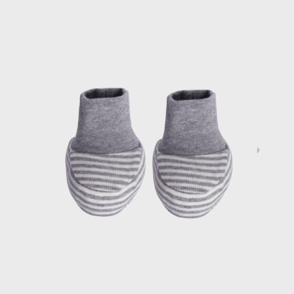 organicera organic baby booties grey