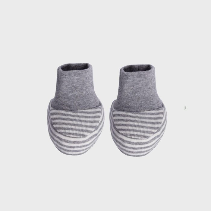 organicera organic baby booties grey