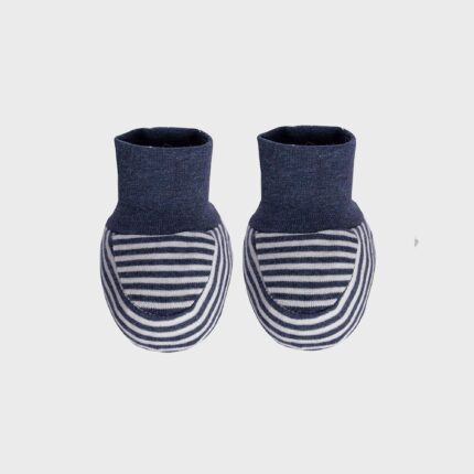 organicera organic baby booties indigo