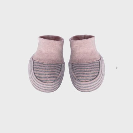 organicera organic baby booties rose