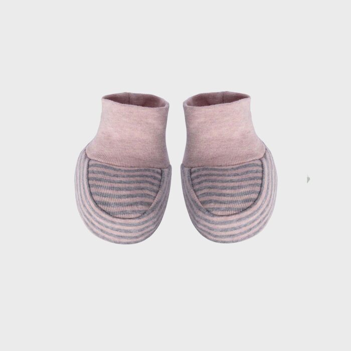 organicera organic baby booties rose