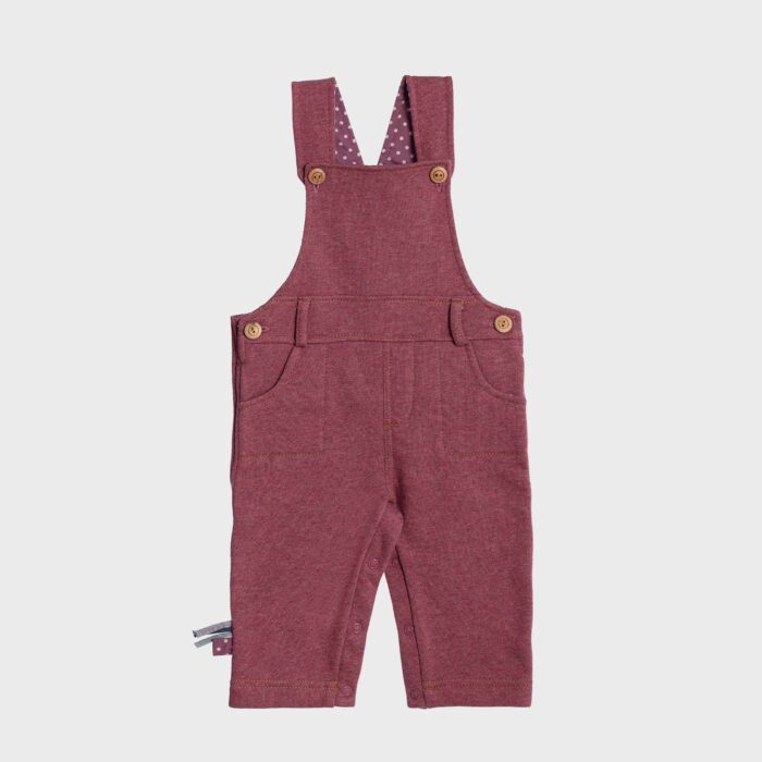 organicera organic baby dungaree bordeaux