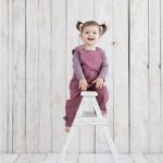 organicera organic baby dungaree bordeaux