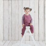 organicera organic baby dungaree bordeaux