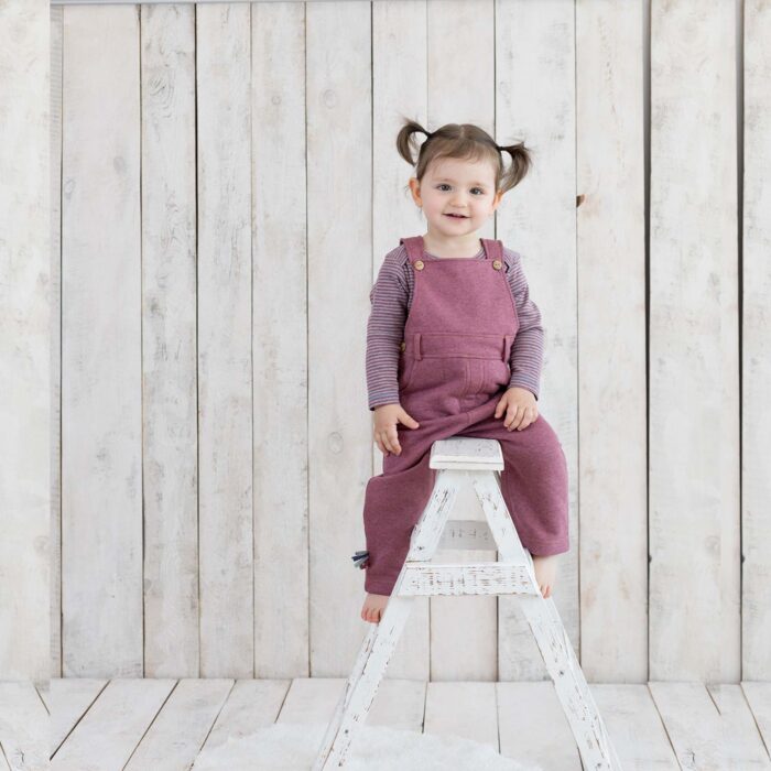 organicera organic baby dungaree bordeaux