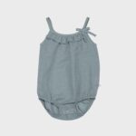 organicera organic baby hemp frilled body suit blue