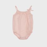 organicera organic baby hemp frilled body suit rose