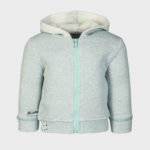 organicera organic baby hooded jacket aqua