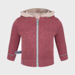 organicera organic baby hooded jacket bordeaux