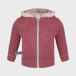 organicera organic baby hooded jacket bordeaux