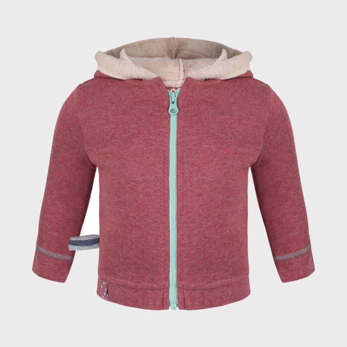 organicera organic baby hooded jacket bordeaux