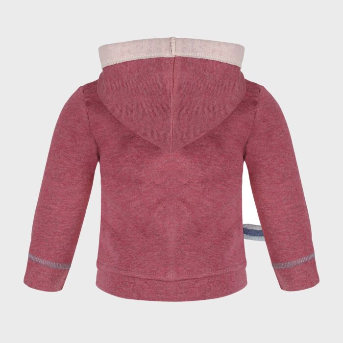 organicera organic baby hooded jacket bordeaux