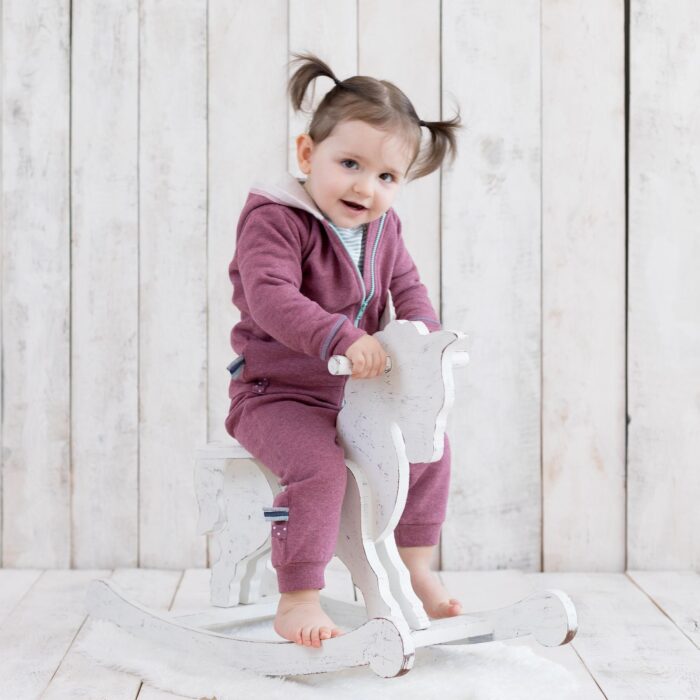organicera organic baby hooded jacket bordeaux