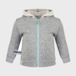 organicera organic baby hooded jacket grey