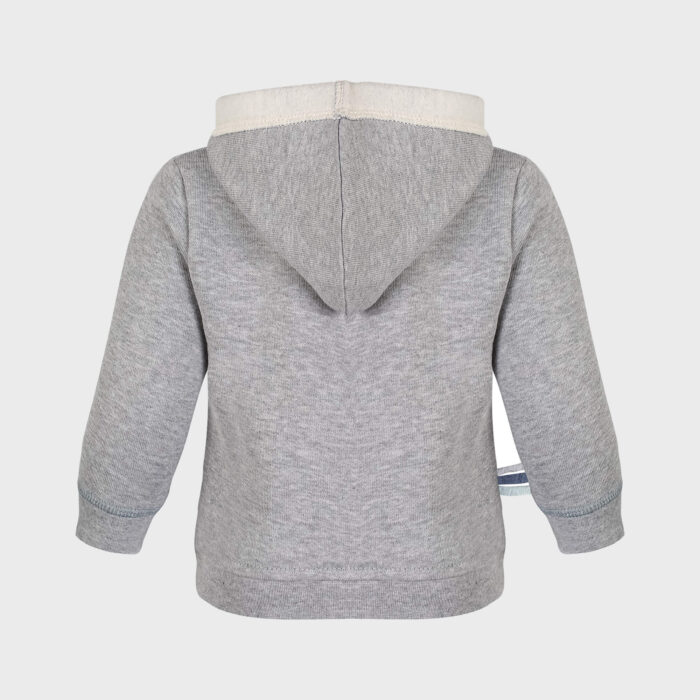 organicera organic baby hooded jacket grey
