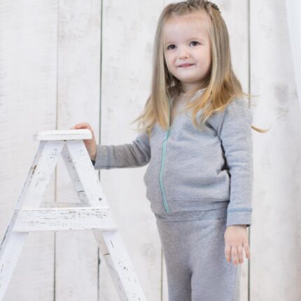 organicera organic baby hooded jacket grey