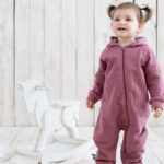 organicera organic baby jumpsuit with zip bordeaux