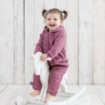 organicera organic baby jumpsuit with zip bordeaux