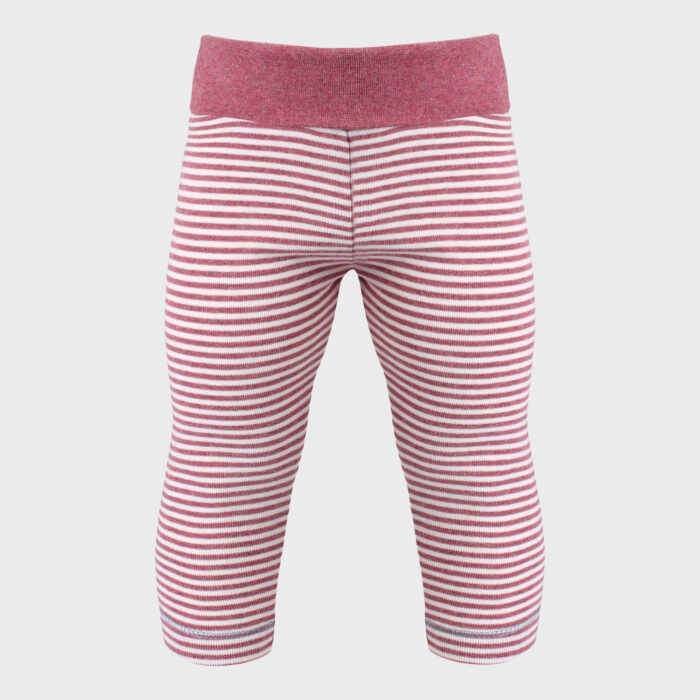 organicera organic baby leggings bordeaux ecru melange