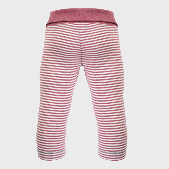 organicera organic baby leggings bordeaux ecru melange
