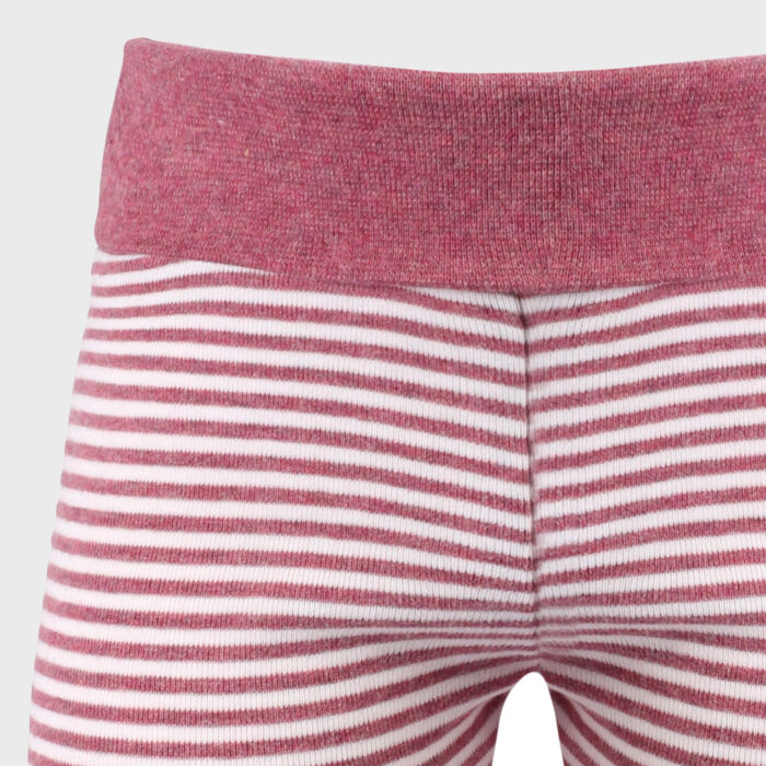 organicera organic baby leggings bordeaux ecru melange