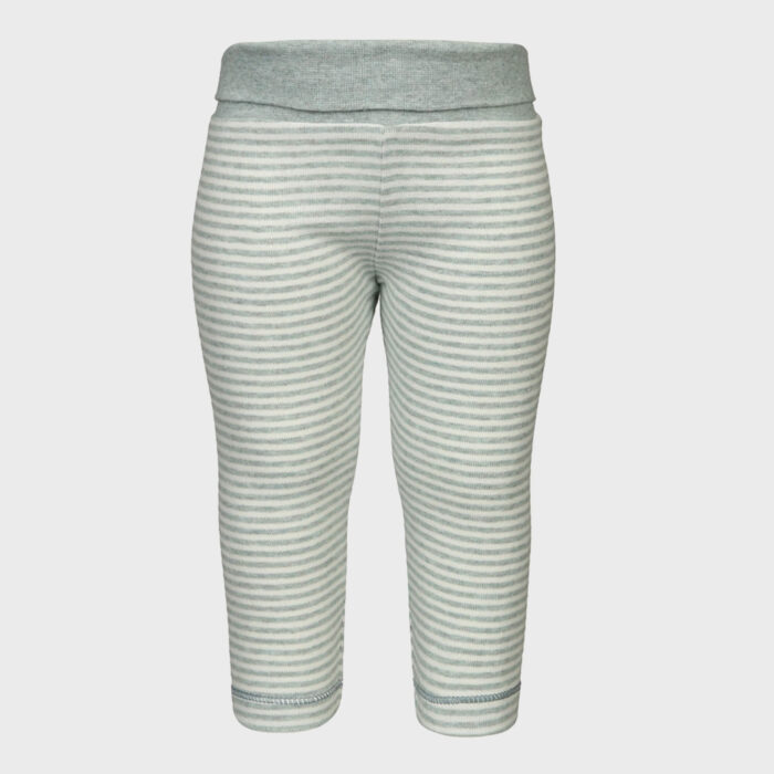organicera organic baby leggings striped aqua melange