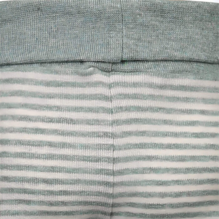 organicera organic baby leggings striped aqua melange
