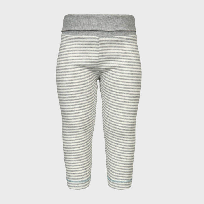 organicera organic baby leggings striped grey melange