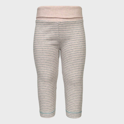 organicera organic baby leggings striped rose melange