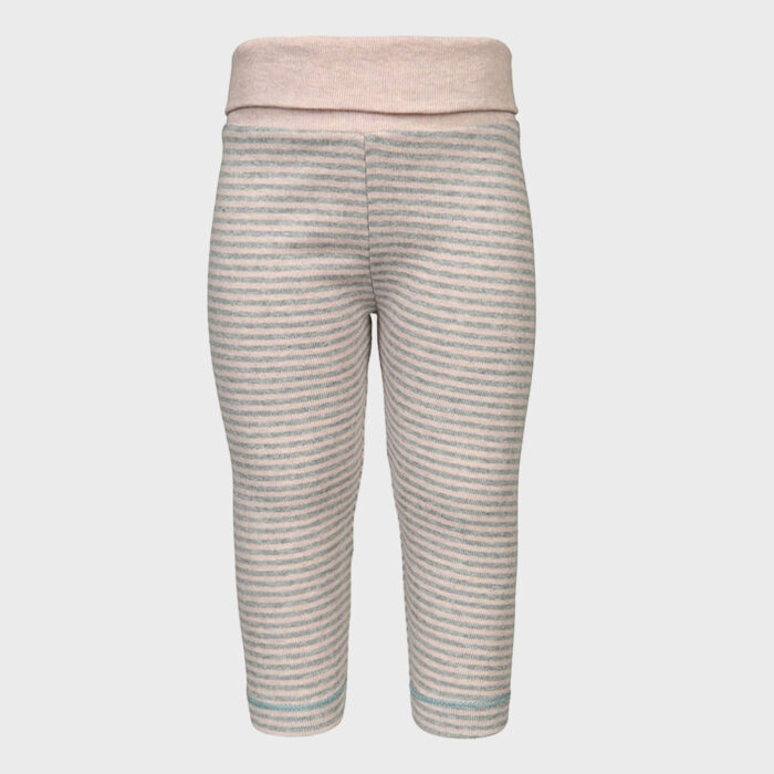organicera organic baby leggings striped rose melange