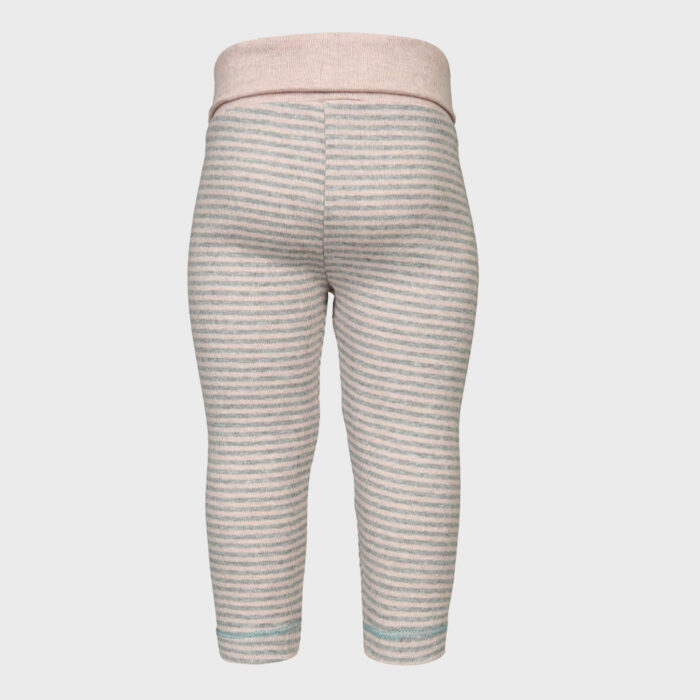 organicera organic baby leggings striped rose melange