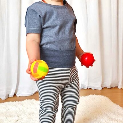organicera organic baby leggins ındigo striped