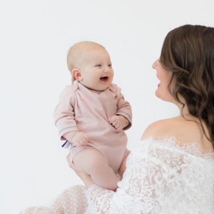 organicera organic baby long sleeve body suit rose