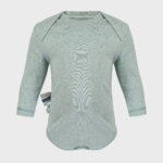 organicera organic baby long sleeve body suit aqua