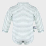 organicera organic baby long sleeve body suit aqua striped
