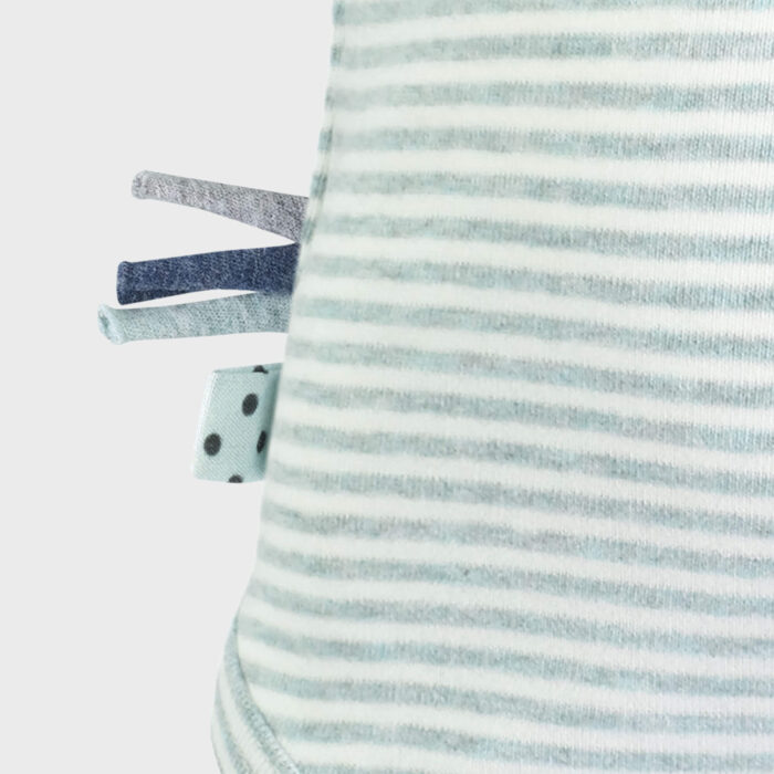 organicera organic baby long sleeve body suit aqua striped