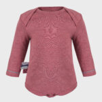 organicera organic baby long sleeve body suit bordeaux