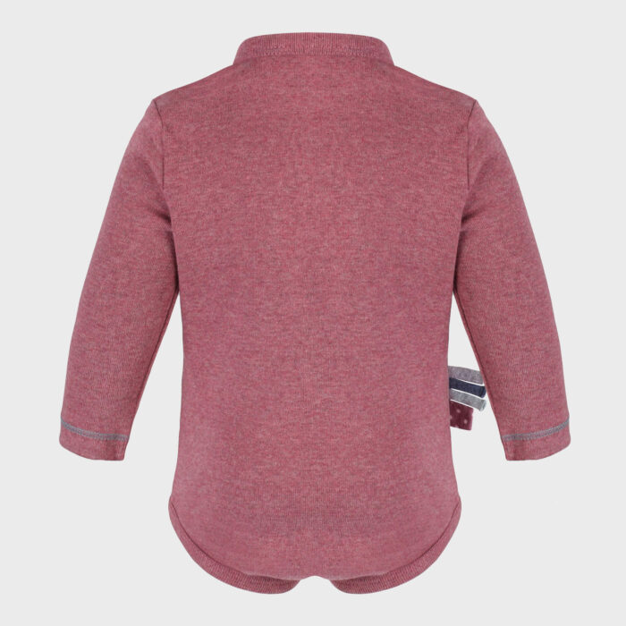 organicera organic baby long sleeve body suit bordeaux