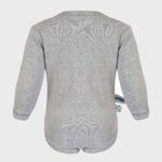 organicera organic baby long sleeve body suit grey