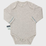 organicera organic baby long sleeve body suit grey striped