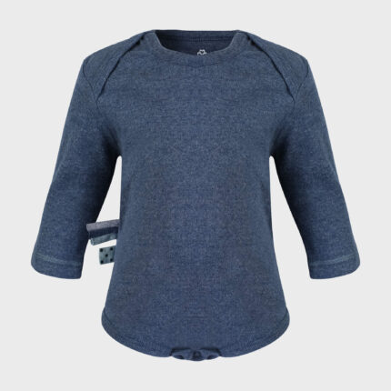 organicera organic baby long sleeve body suit ındigo
