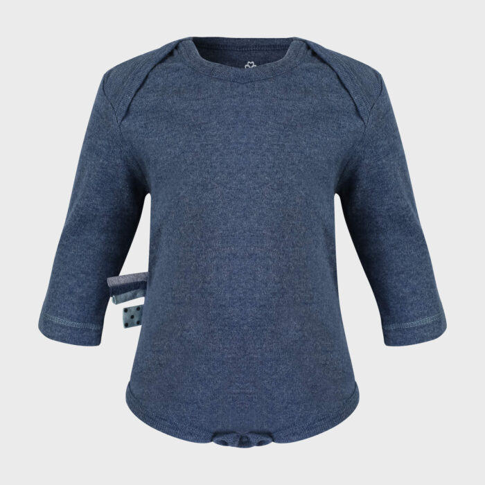 organicera organic baby long sleeve body suit ındigo