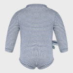organicera organic baby long sleeve body suit ındigo striped